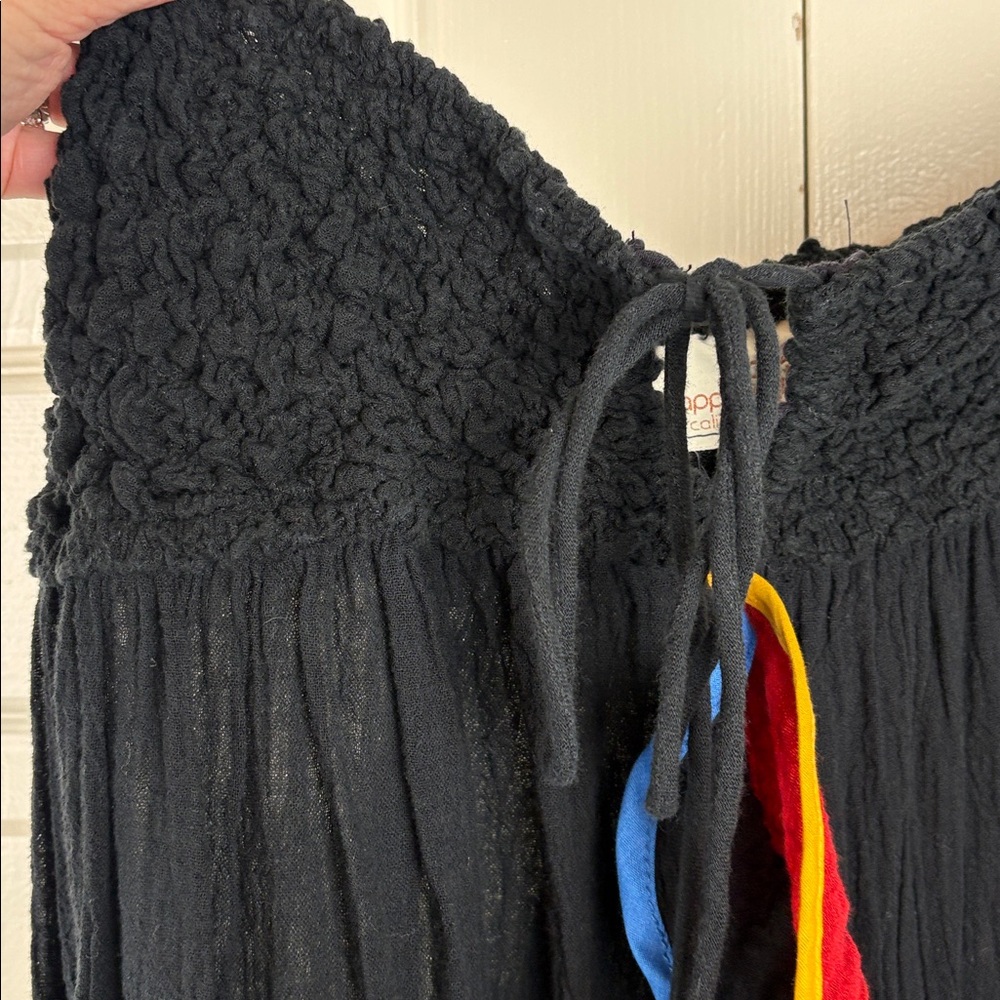 Vintage Patti Cappalli Bi-Rage 70s Boho Ruffle Maxi Dress Size small - Picture 4 of 9